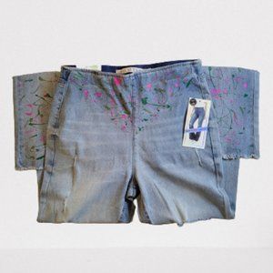 TinselTown Hi-Rise Pull On Flare - Hand Painted Jeans